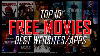 Top 10 Best FREE MOVIE WEBSITES to Watch Online [upl. by Aynodal]