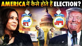 How is the president of America Elected  कैसे चुना जाता है अमेरिका का राष्ट्रपति uselections2024 [upl. by Harrak]