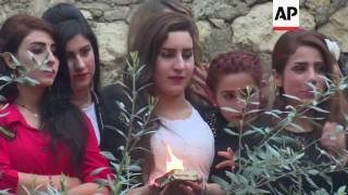 Iraqi Yazidis celebrate religions new year [upl. by Nnylatsirk205]