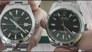 Tissot Gentleman Powermatic 80 Silicium versus Rolex Milgauss [upl. by Anilocin296]