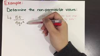 Rational Expression  How to find Non Permissible Values [upl. by Sucul123]