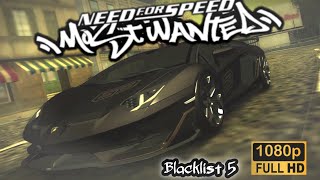 GW LAWAN BOSS BLACKLIST 5 PAKAI MOBIL GALARDO LAMBORGHINI ANVENTADOR SV  NFS MOST WANTED REDUX [upl. by Anhavas654]