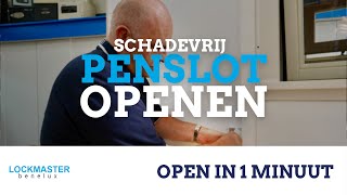 Lockmaster 14 Schadevrij openen van pensloten [upl. by Hatnamas]