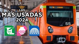 Las 10 Estaciones MÁS USADAS del Metro CDMX 2024 [upl. by Llemhar328]