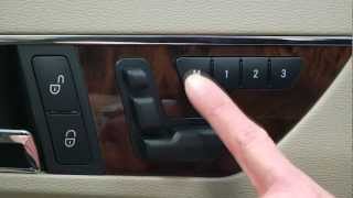 How To Setting Memory Seats Mirrors amp Steering Wheel Mercedes Benz Feldmann Imports MN [upl. by Yelyak]