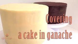 How to Cover a Cake in Ganache from Creative Cakes by Sharon [upl. by Hgielek]