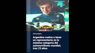 Argentina vuelve a tener un representante en la Fórmula 1 tras 23 años f1 news formula1 [upl. by Daegal]