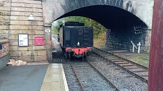 Churnet Valley Railway 5197 S160 class engine couples up the carriages Saturday 12102024 [upl. by Lamoureux771]