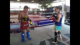 Sylvies Tips  Covering Distance For a Kick  Wung Lanna Muay Thai [upl. by Htyderem]