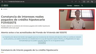 Descarga tu CONSTANCIA de INTERESES del FOVISSSTE Declaración Anual 2024  Tutorial  Fovissste [upl. by Moberg897]