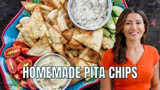 How to Make the Best Pita Chips at Home  The Mediterranean Dish [upl. by Raskin]