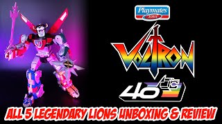 2024 Playmates Toys 40th Anniversary Voltron Action Figures Unboxing amp Review [upl. by Ahsatniuq]