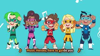 Music Heroes Theme Song  Kids Entertainment amp Kids Songs [upl. by Liemaj383]