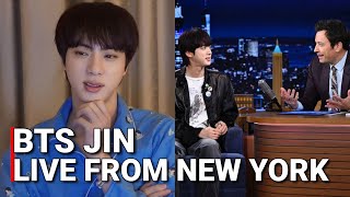 BTS Jin Weverse Live Jin Talks About His New Episode on The Tonight Show with Jimmy Fallon 2024 [upl. by Campy840]