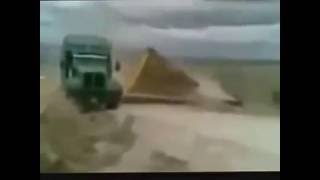 Brand new Dozer get trashed as low loader rolls away [upl. by Junna306]