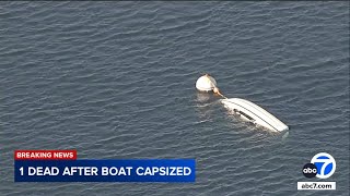 1 killed when sailboat capsizes in choppy waters off SoCal coast [upl. by Oisinoid]