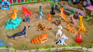 Big Dinosaurs Rescue Beautiful Animals Stuck in Mud 🦖🌧️  D for Dinosaur Fun Learning [upl. by Jarrow595]