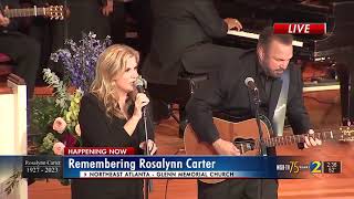 Garth Brooks and Trisha Yearwood perform quotImaginequot at memorial for Rosalynn Carter [upl. by Attezi]