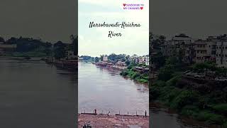 🌅Datta mandir viewNarsobawadi🌈❤️Krishnariver🌊swamisamarth dattaguru panchganga mandir youtube [upl. by Akerdnuhs943]