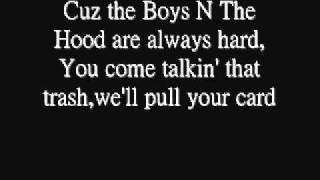 Boyz N The Hood  Eazy E  Lyrics [upl. by Guillemette818]