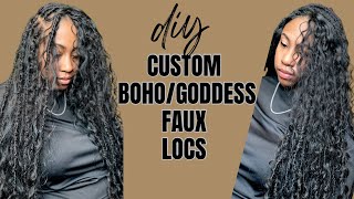 DIY CUSTOM BOHOGODDESS FAUX LOCS [upl. by Yekcim]