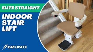 Elite Straight Indoor Stair Lift  Bruno®  Made in USA  800 9970042 [upl. by Hanako223]