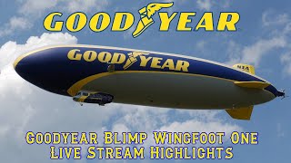 Goodyear Blimp Wingfoot One Taking Off and Landing at Wingfoot Lake [upl. by Annael958]