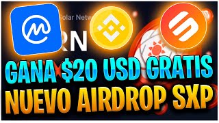 🔥RÁPIDO Consigue HASTA 20 USD GRATIS 📈 con este NUEVO AIRDROP de SXP en COINMARKETCAP y BINANCE [upl. by Meerek907]