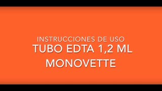 Echevarne Veterinaria  Tubo EDTA 12 mL Monovette [upl. by Noevad]