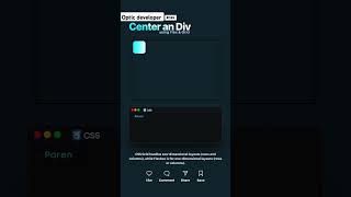 How to Center a Div in CSS with Grid amp Flexbox  Quick Tutorial shorts cssgrid css tips coding [upl. by Aicemak]