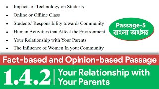 Your Relationship with Your Parents Fact and Opinion  Class 9 English 142  Courstika [upl. by Ruscio]