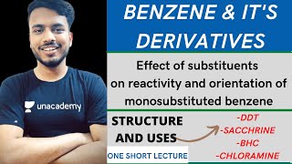 effect of substituents on reactivity and orientation of monosubstituted benzene  unit 1 bpharmacy [upl. by Ecirbaf772]