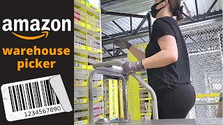 Day in the life of an AMAZON WAREHOUSE PICKER [upl. by Ahsenot300]