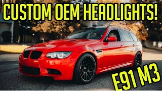 MY E91 M3 WAGON GETS THE COOLEST HEADLIGHT UPGRADE EVERYONE SHOULD DO THIS [upl. by Enilrad660]