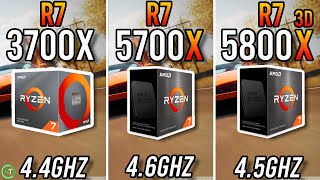 Ryzen 7 3700X vs Ryzen 7 5700X vs Ryzen 7 5800X3D [upl. by Dionysus]