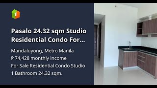 Pasalo 2432 sqm Studio Residential Condo For Sale in Mandaluyong [upl. by Renrew839]