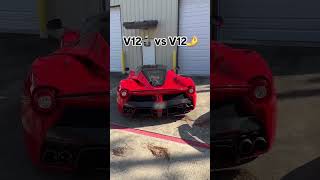 Which V12 sounds better ferrari lamborghini supercars hypercar automobile v12 svj laferrari [upl. by Affay]