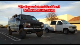 Econoline Eseries 2wd Lift Kit costshipping  Whats your latest sick add on Widebody fenders [upl. by Reham130]