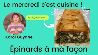 Comment faire une recette à base dépinards [upl. by Dlorag620]