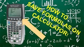 How to Store Formulas in TI 84 or 83 Plus Calculator [upl. by Ycat]