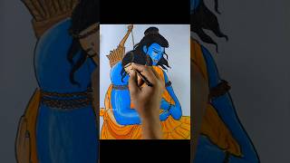 Shri Ram Sita drawing With oil pastel ✍️🥰❤️ ramsita shriram ayodhya ramnavami siyaram drawing [upl. by Kenna]