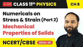 Numericals on Stress and Strain Part 2  Mechanical Properties of Solids  Class 11 Physics Ch 8 [upl. by Svensen915]