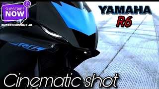 Yamaha R6💙Cinematic shot🎥Trending yamaha bike short video🔥superbikers yamaha yamahar6 cinematic [upl. by Raddy334]