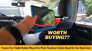 Car Tablet Holder Mount for iPad Headrest Tablet Stand for Car Back Seat Tryone  Worth Buying [upl. by Enelec421]