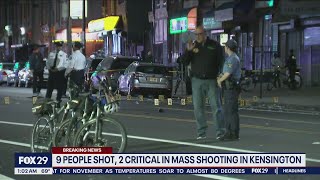 Kensington shooting 9 shot 2 critical after suspects fire into crowd [upl. by Charlene]