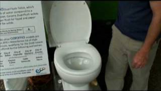 Flushing demo at Sweetwater 420 Festival with Caroma Dual Flush toilet [upl. by Rotsen]