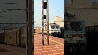 Coromandel Express Crossing in station  Coromandel Expressindiantrain railway minivlog [upl. by Ruomyes690]