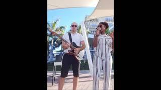 PATRICE ROBERTS  TENDER live cover by SHARON and JEREMY caribbeanbeat SOCA colombiana [upl. by Drais751]