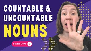 Countable amp Uncountable Nouns  50 Examples [upl. by Winzler]