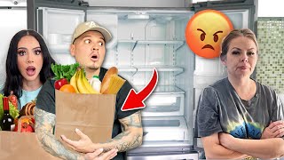 TAKING ALL OF MY MOMS FOOD FROM HER HOUSE TO GET HER REACTION HILARIOUS [upl. by Annaert]